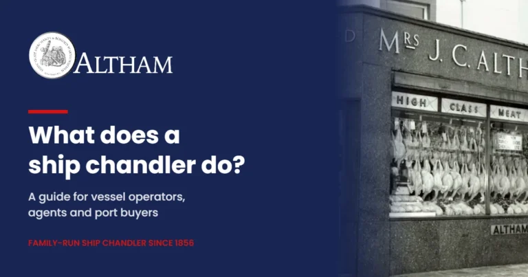 What does a ship chandler do? A guide from JC Altham, family-run ship chandler since 1856